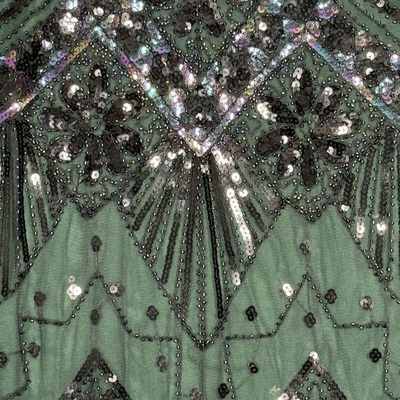 Fundaisy Dress Womens Small Black Green Sequin‎ Dark Fairy Witchcore Whismygoth - Picture 5 of 8